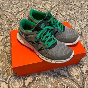 EUC Nike Free Run+ 2 Lucky Green Mens Sz 10